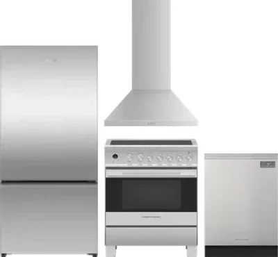 4 Piece Package Includes Refrigerator, Range, Hood And Dishwasher